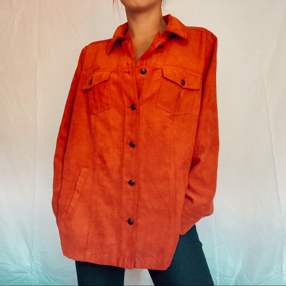 VINTAGE Suede Button Down